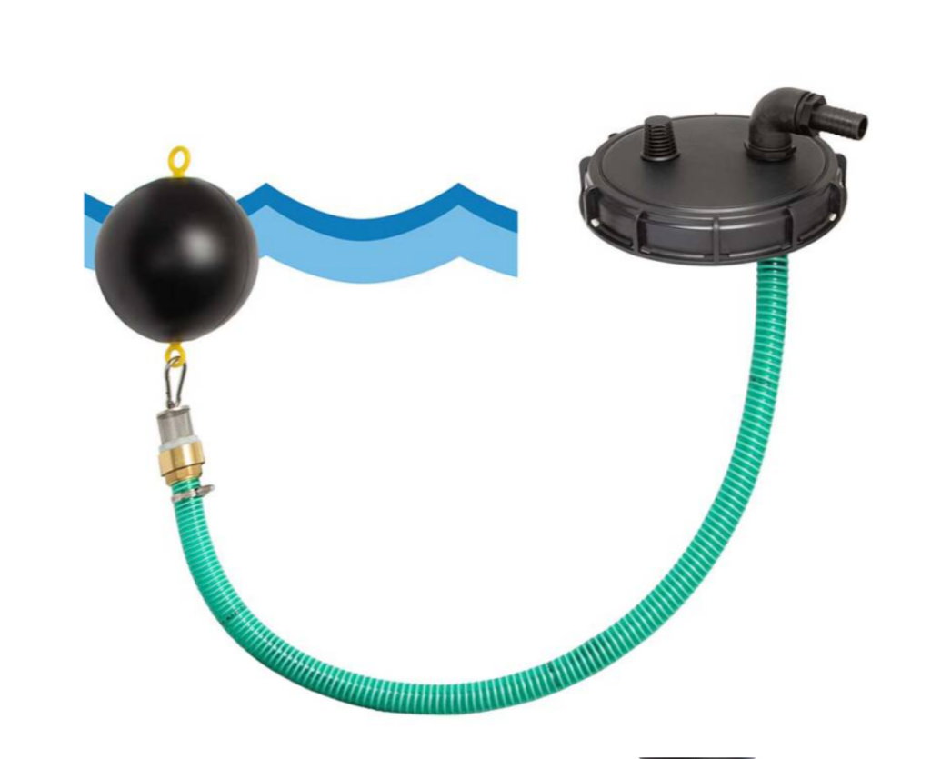 IBC Container Deckel mit Sauggarnitur, Entlüftung und Schwimmerkugel